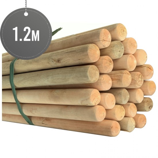 STD Wooden Mop Stick 120 x 2.35cm 25pk