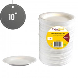 Disposable Foam Plates 10" 100 pack