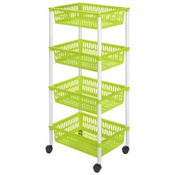 Plastic Vegetable Rack 4 Tier With Baskets