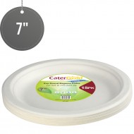 Biodegradeable Bagasse Plates Recyclable 7" 15pk