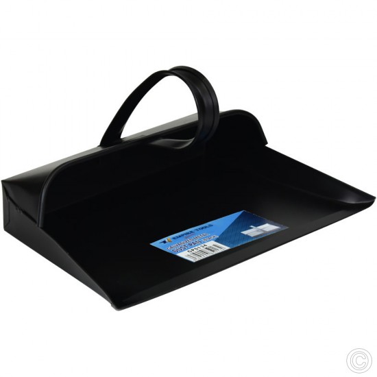 Black Galvanised Metal Dustpan CLEANING PRODUCTS, CLEANING PRODUCTS image