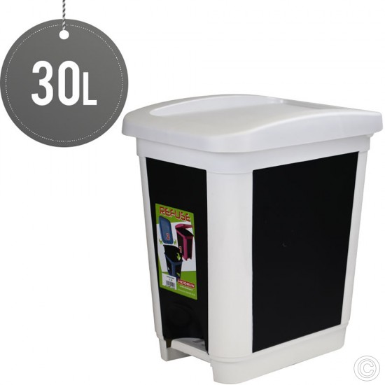 Pedal Bin Recycle & Trash Can 30L image