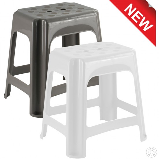 Heavy Duty Plastic Sitting Stool Stackable Large image