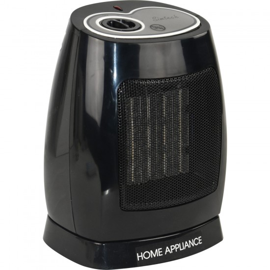 Electric Ceramic Fan Heater with 3 Settings 1500W Black image