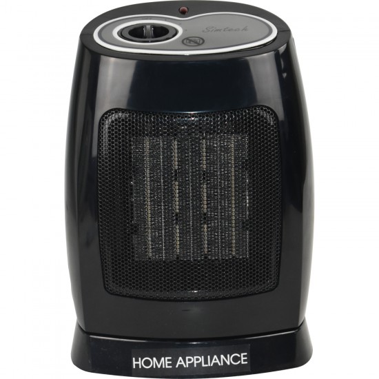 Electric Ceramic Fan Heater with 3 Settings 1500W Black image