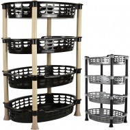 Oval 4 Tier Fruit and Vegetable Kitchen Rack