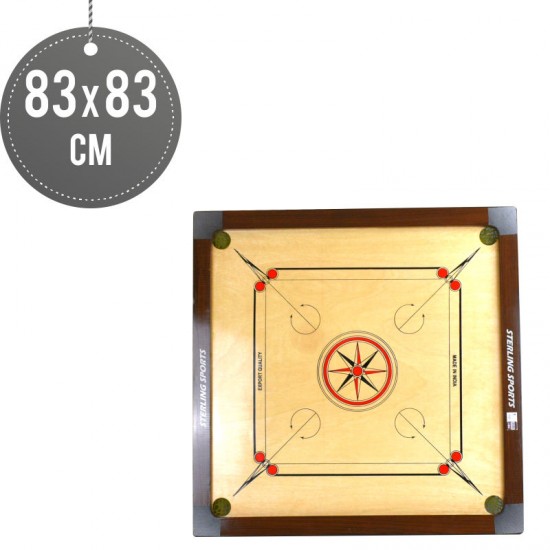 Large Carrom Board With Strikers & Coins SPORTS image