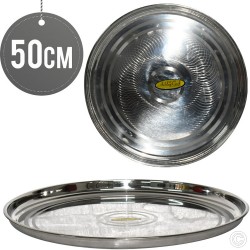Stainless Steel Round Serving Tray 50cm