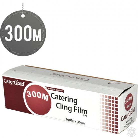 CaterGold Catering Cling Film 300M x 30cm FOIL PRODUCTS, DISPOSABLES image