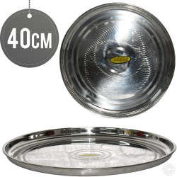 Stainless Steel Round Serving Tray 40cm