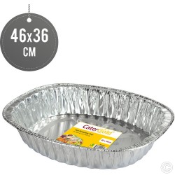 Large Aluminium Foil Roasting Tray Oval (46x36cm)