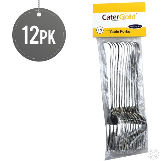 Pro Stainless Steel Table Forks 12pack image