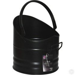 Black Coal Scuttle Hod With Carry Handle