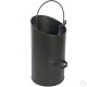 Galvanised Black Metal Fireplace Round Coal Scuttle Bucket Hod Eclipse… image