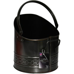Galv Mini Coal Bucket Pewter Finish 29 cm