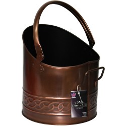 Galv Mini Coal Bucket Copper Finish 29 cm