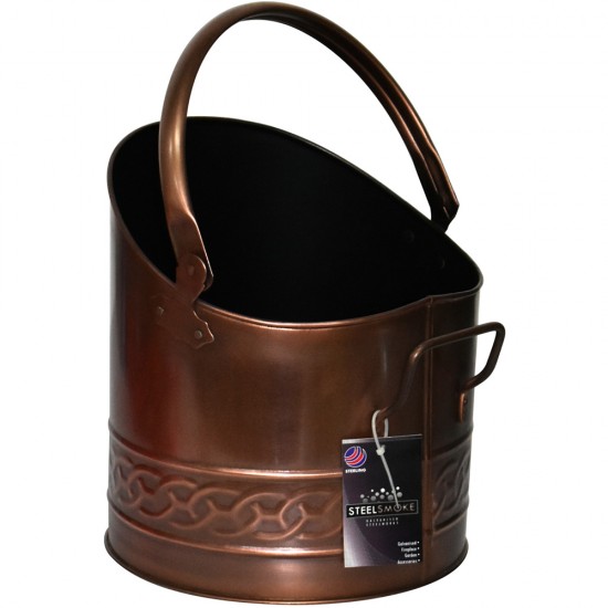 Galv Mini Coal Bucket Copper Finish 29 cm SCUTTLES image