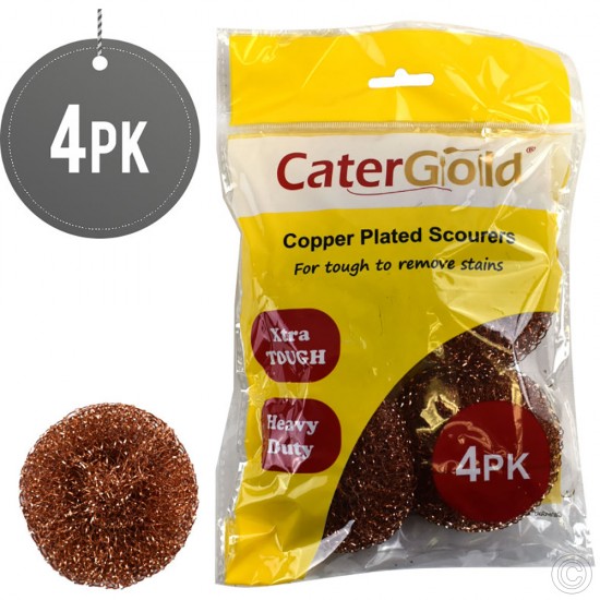 CaterGold Copper Plated Scourers 4pack image
