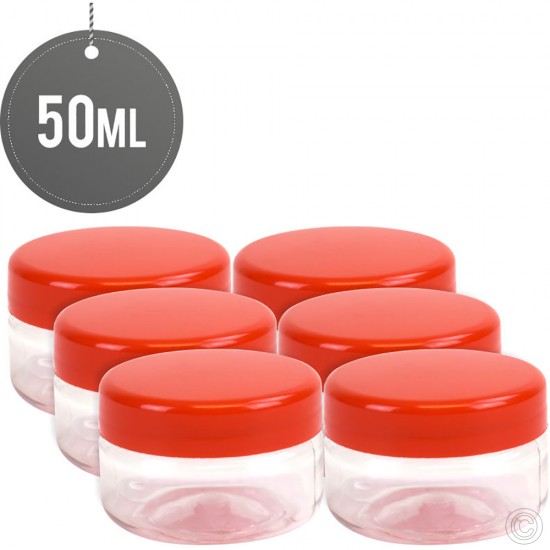Plastic Food Storage Jars Containers 50ml 6pack image
