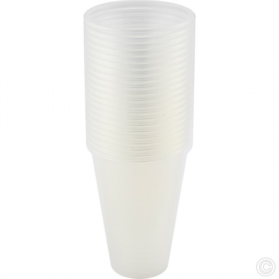 Recyclable Plastic Cups 0.5 Pint 20pack Clear image