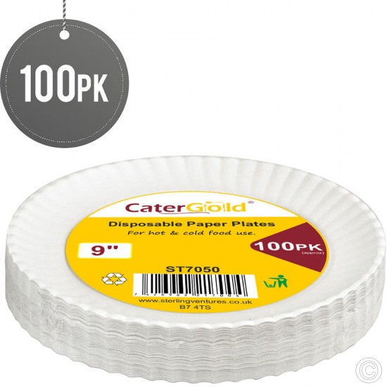 Heavy Duty Paper Plates 9" 100pack at Trade Price