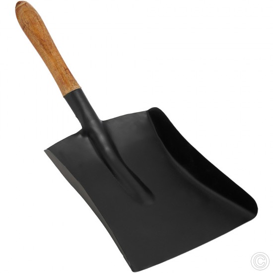 Galvanised Coal Shovel Black Wooden Handle GARDEN ACCESSORIES, ACCESSORIES image