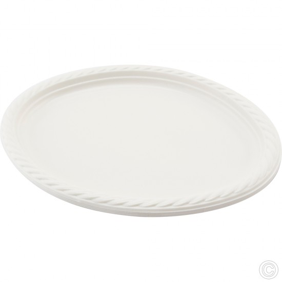Oval Plastic Plates 8pack image