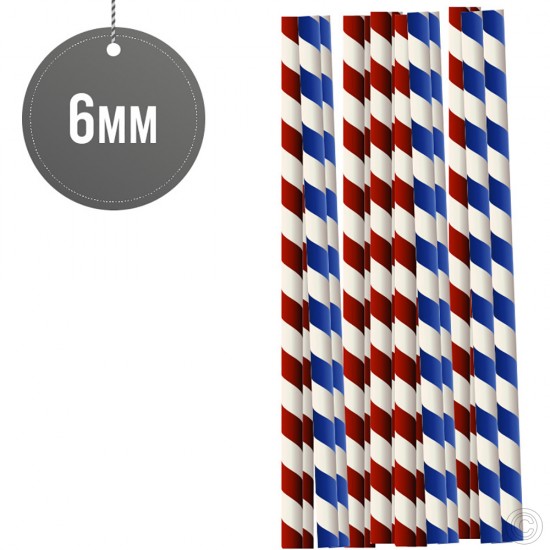 Biodegradable Paper Straws 6MM x 190MM 50pack PAPER DISPOSABLE, DISPOSABLES image