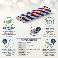 Biodegradable Paper Straws 6MM x 190MM 50pack