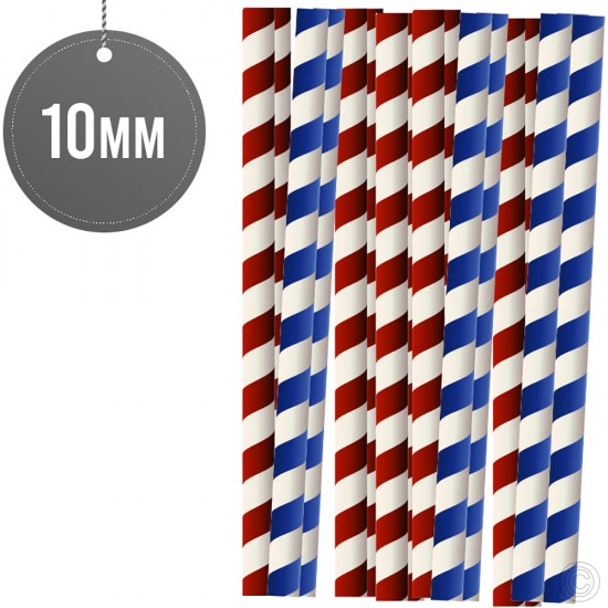 Biodegradable Smoothie Paper Straws 10MM x 190MM 40pack PAPER DISPOSABLE, DISPOSABLES image