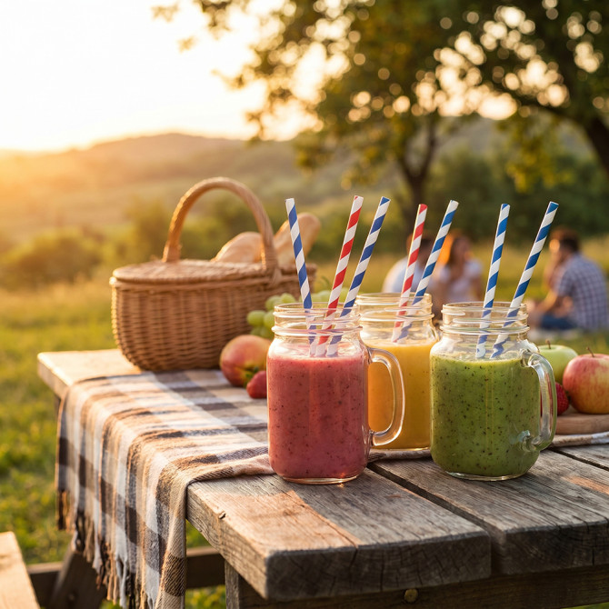 Biodegradable Smoothie Paper Straws 10MM x 190MM 40pack