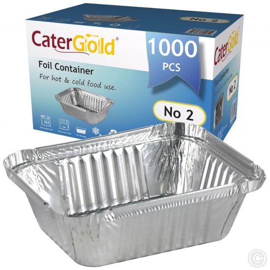 CaterGold Aluminium Foil Container No 2 1000 set image