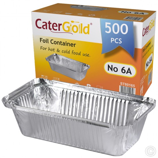 CaterGold Aluminium Foil Container No 6A 500s DISPOSABLES image