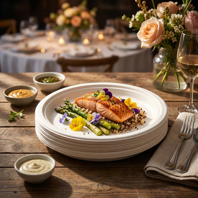 Biodegradeable Bagasse Plates Recyclable 9