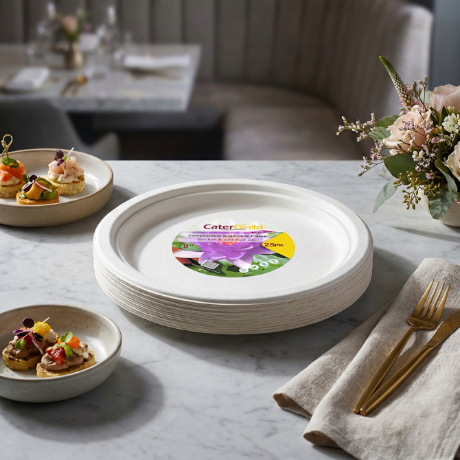 Biodegradeable Bagasse Plates Recyclable 9