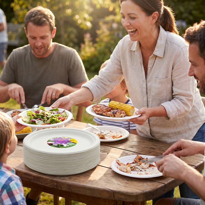 Biodegradeable Bagasse Plates Recyclable 10