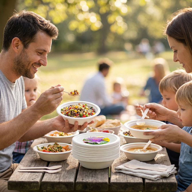 Biodegradeable Bagasse Bowl Recyclable 12oz 15pack