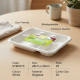 Biodegradeable Bagasse Plates With 5 Compartments 28x26cm