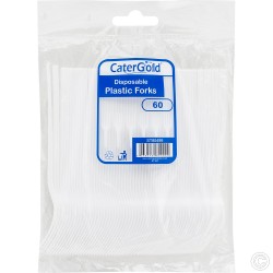 Reusable Plastic Fork 60pack White