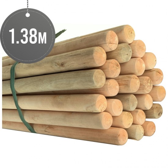 XL Thick Wooden Mop Stick 138 x 2.85cm image