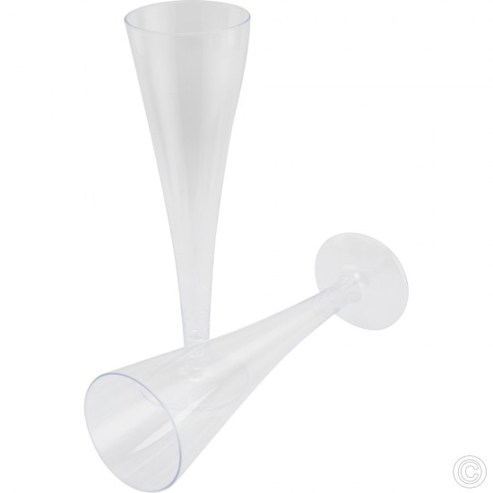PS Champagne Glass 120ml 4pk PLASTIC DISPOSABLE image