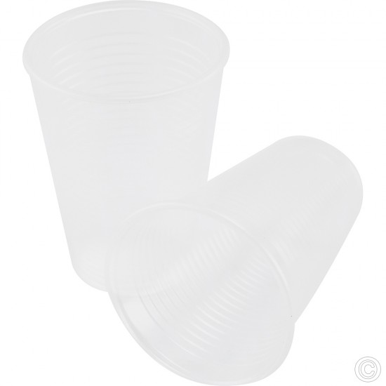 Recyclable Plastic Cups 7oz 60pack Clear image
