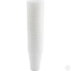 Reusable Plastic Cups 7oz 60pack White