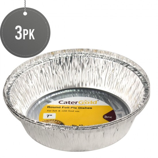 Aluminium Foil Container Pie Dishes 3pack No.12 FOIL PRODUCTS image