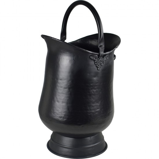 Elongated Tall Coal Scuttle Hod Bucket Antique Style with Casted Handles SCUTTLES image
