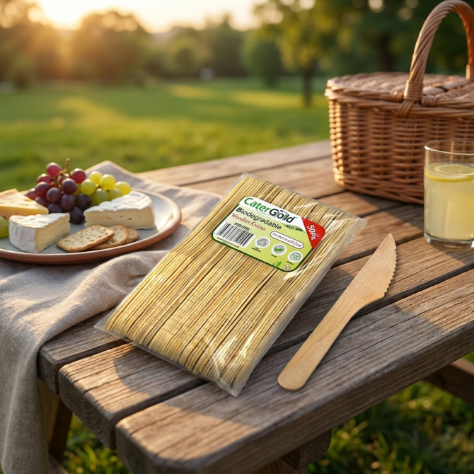 Biodegradable Wooden Knives 50 pack