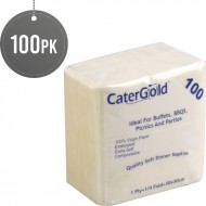 CaterGold Napkins Cream 1 ply 30 x 30cm 100pack