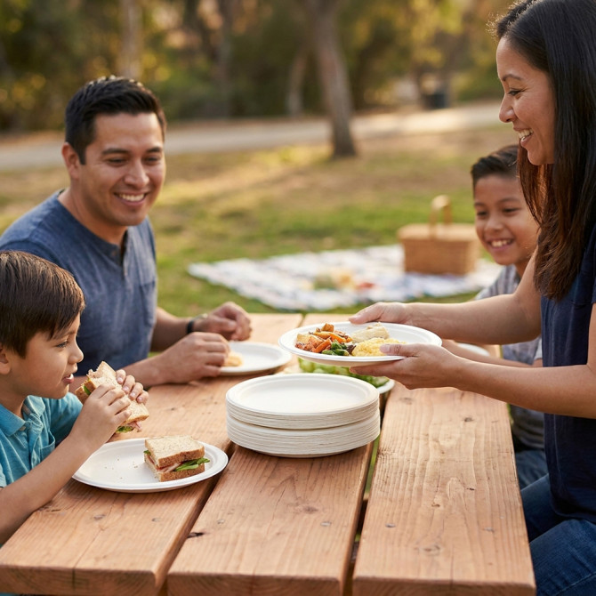 Biodegradeable Bagasse Plates Recyclable 7 image