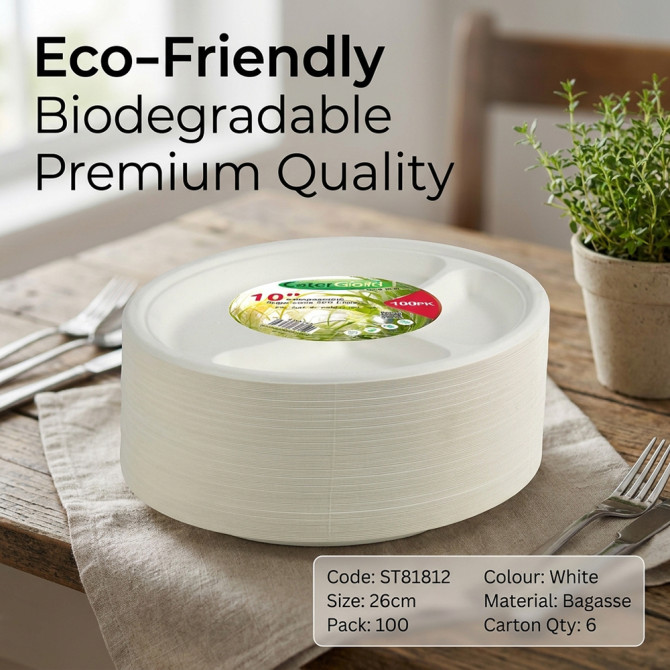 Biodegradeable Bagasse Plates Recyclable 10 image