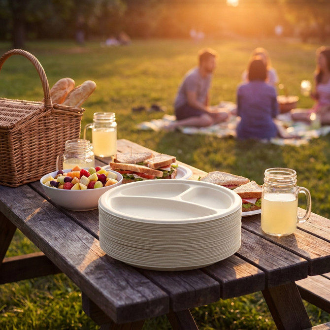 Biodegradeable Bagasse Plates Recyclable 10 image